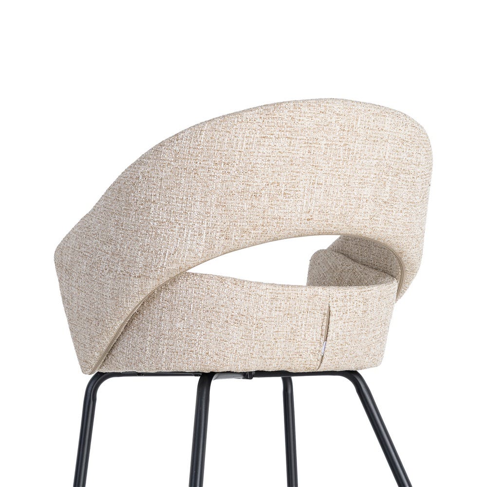 Pack de 2 Sillas Brazos Beige Tejido-Metal 59 x 61 x 82 cm - Imagen 6