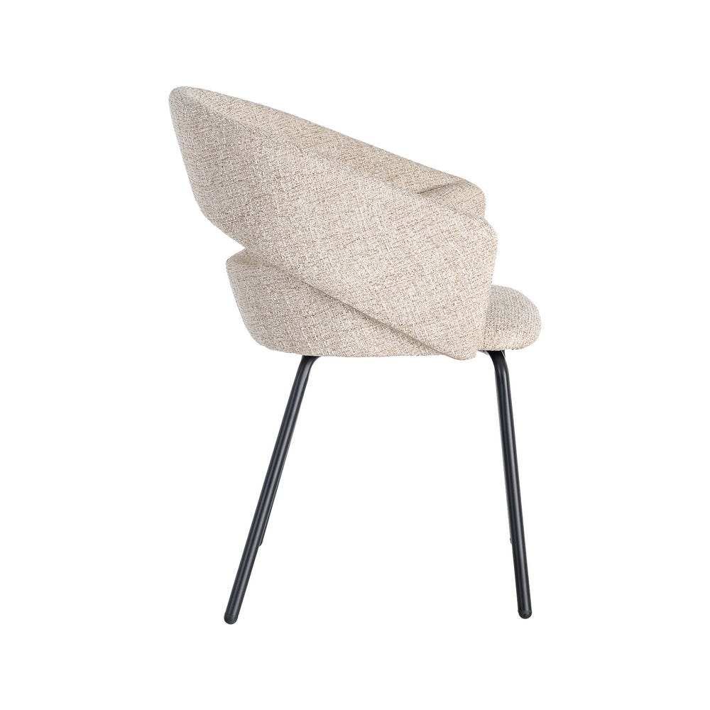 Pack de 2 Sillas Brazos Beige Tejido-Metal 59 x 61 x 82 cm - Imagen 4