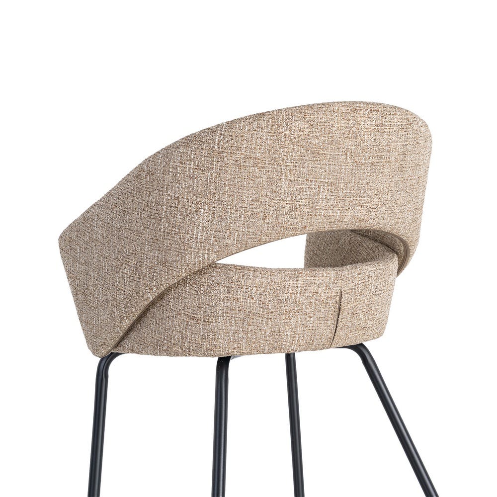 Pack de 2 Sillas Brazos Taupe Tejido-Metal 59 x 61 x 82 cm - Imagen 6