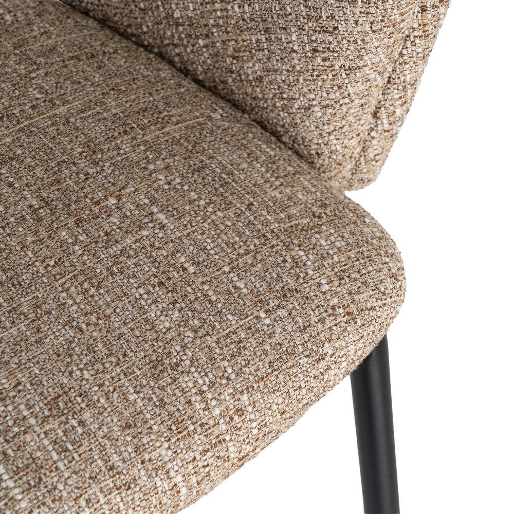 Pack de 2 Sillas Brazos Taupe Tejido-Metal 59 x 61 x 82 cm - Imagen 10