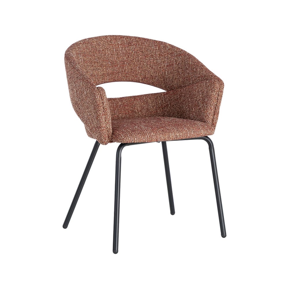 Pack de 2 Sillas Brazos Teja Tejido-Metal 59 x 61 x 82 cm - Imagen 2