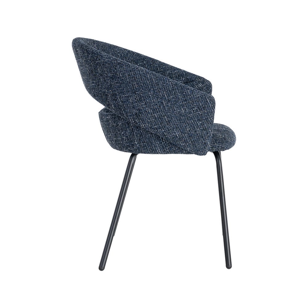 Pack de 2 Sillas Brazos Azul Tejido-Metal 59 x 61 x 82 cm - Imagen 4