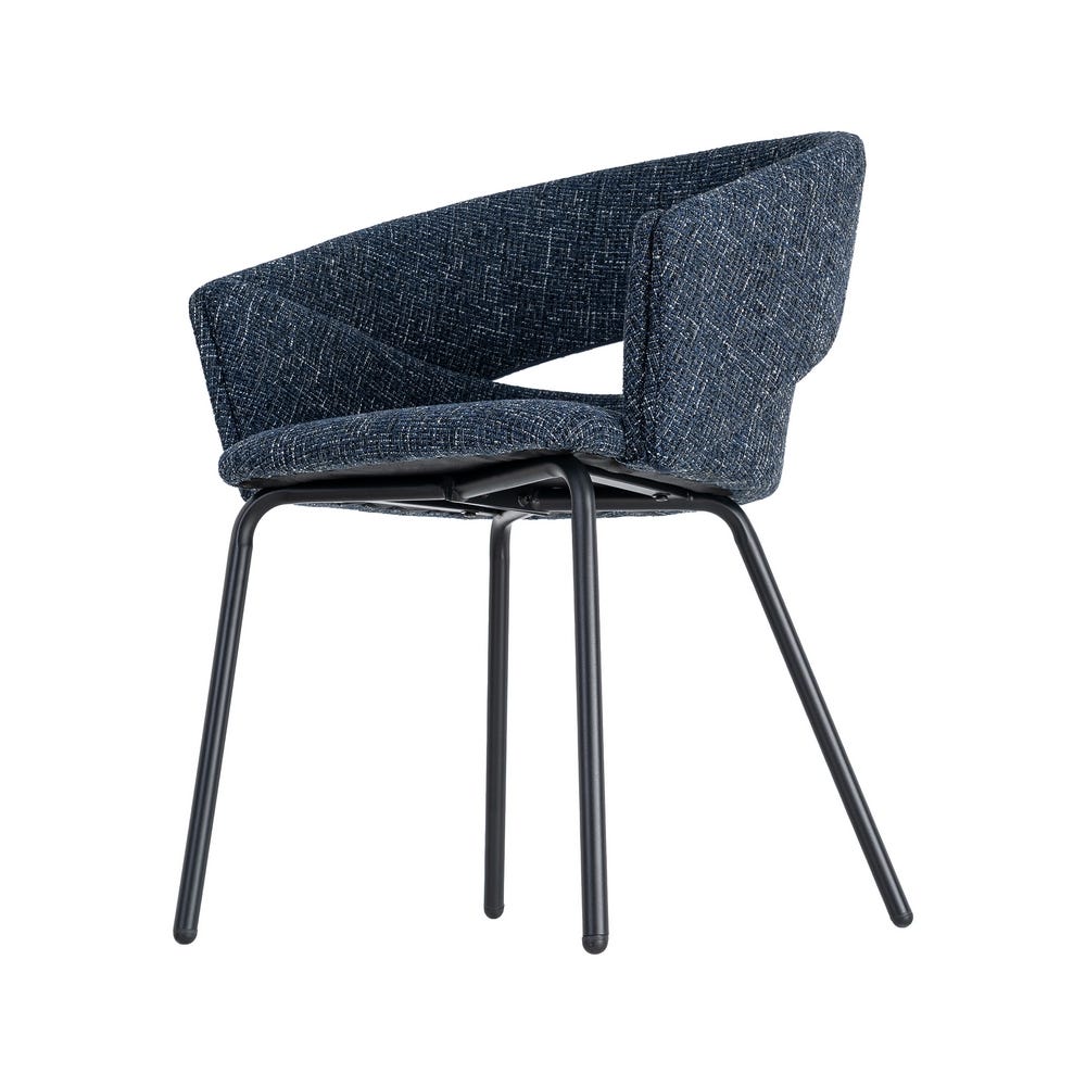 Pack de 2 Sillas Brazos Azul Tejido-Metal 59 x 61 x 82 cm - Imagen 6