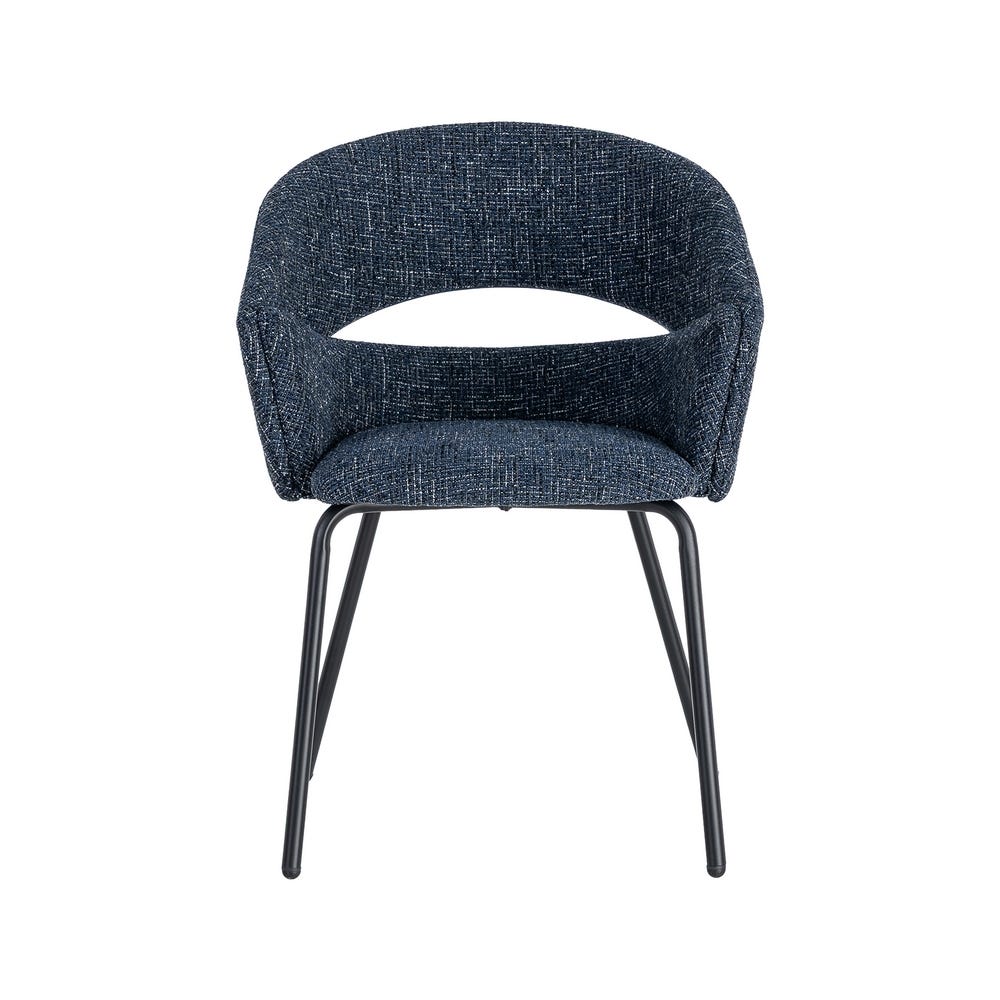 Pack de 2 Sillas Brazos Azul Tejido-Metal 59 x 61 x 82 cm - Imagen 3