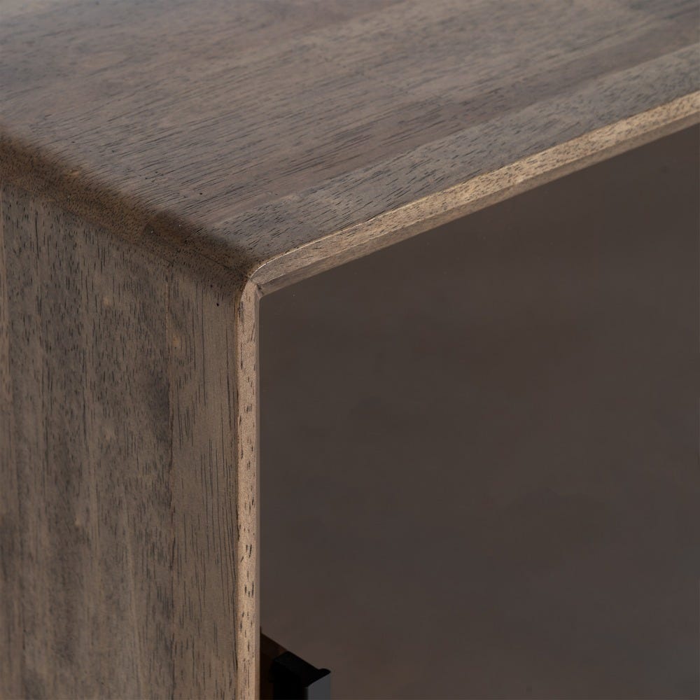 Mueble Auxiliar Marrón Madera-Cristal 80 x 38 x 70 cm - Imagen 6