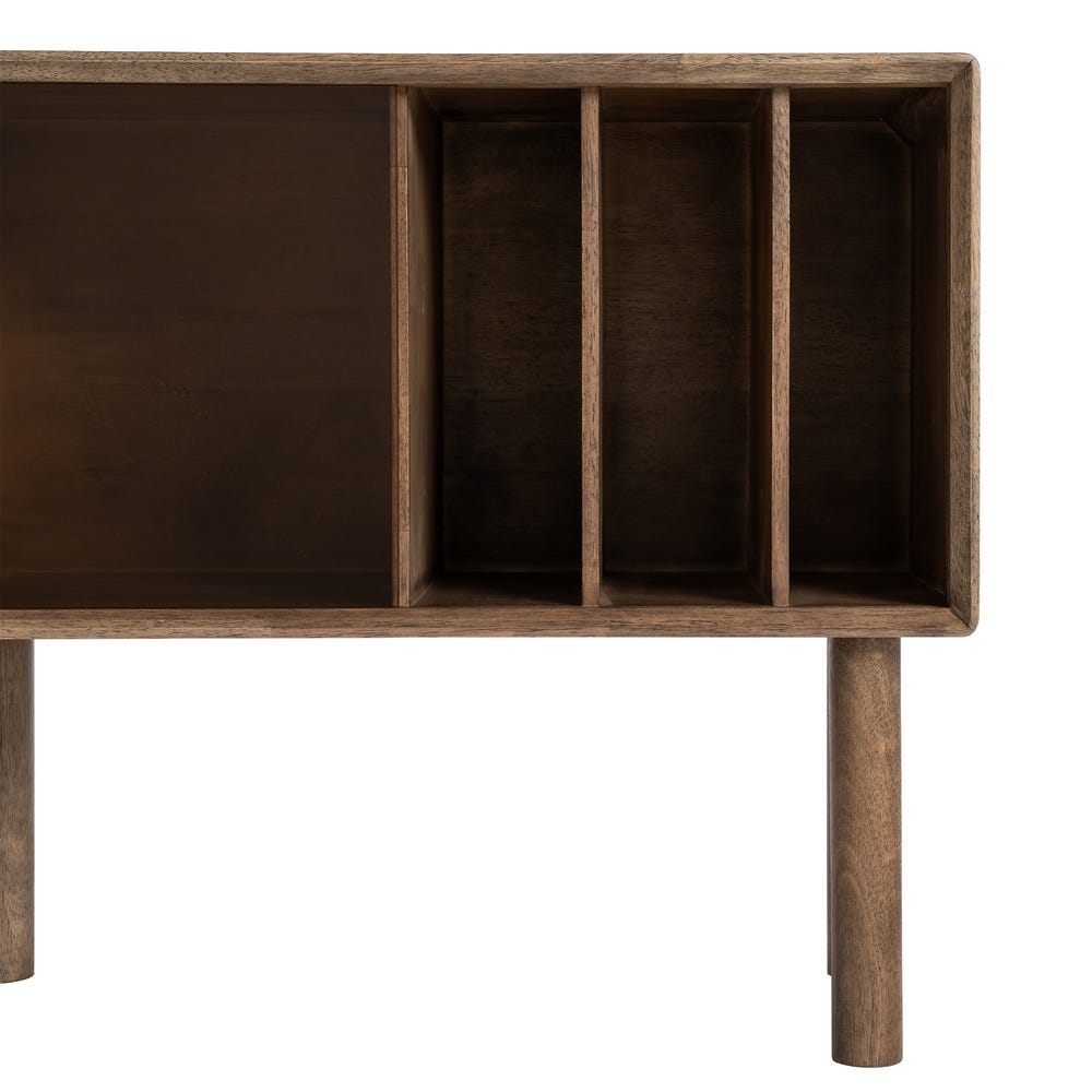 Mueble Auxiliar Marrón Madera-Cristal 80 x 38 x 70 cm - Imagen 8