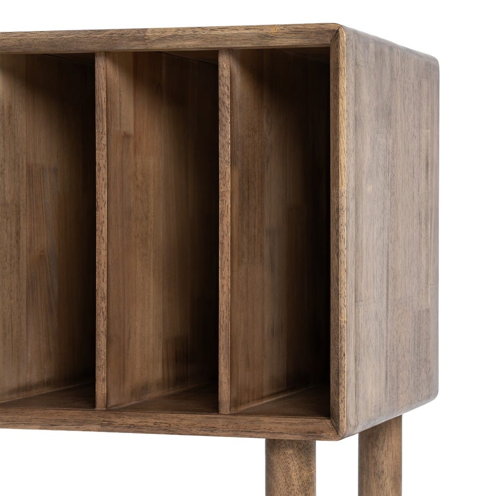 Mueble Auxiliar Marrón Madera-Cristal 80 x 38 x 70 cm - Imagen 9