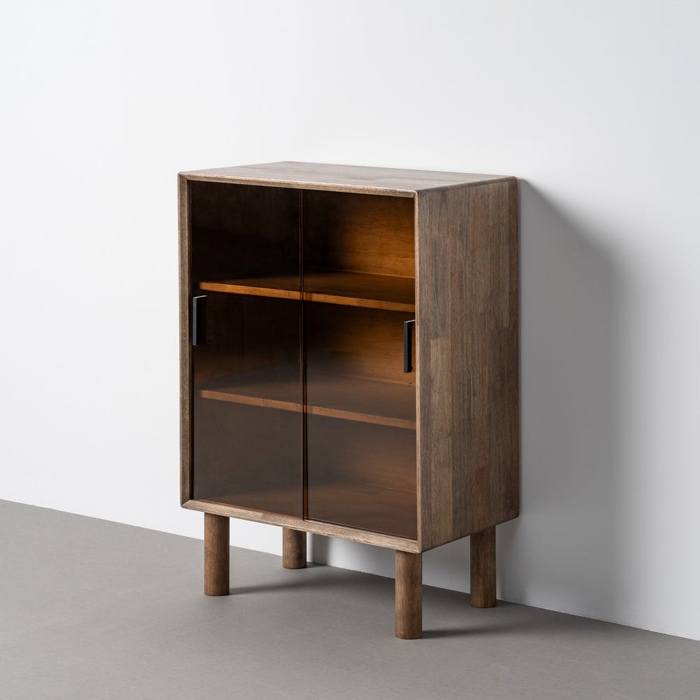 Vitrina Marrón Madera-Cristal 70 x 40 x 100 cm - Imagen 10