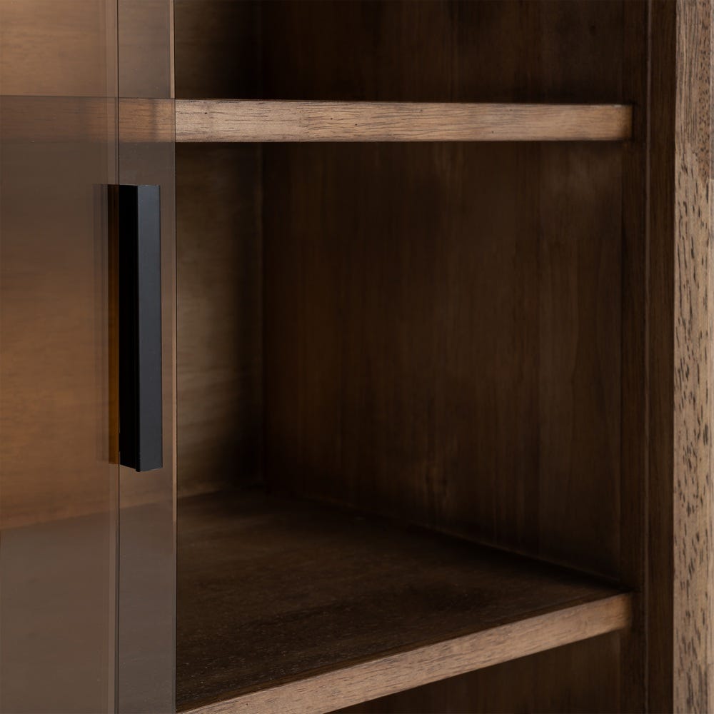 Vitrina Marrón Madera-Cristal 70 x 40 x 100 cm - Imagen 7