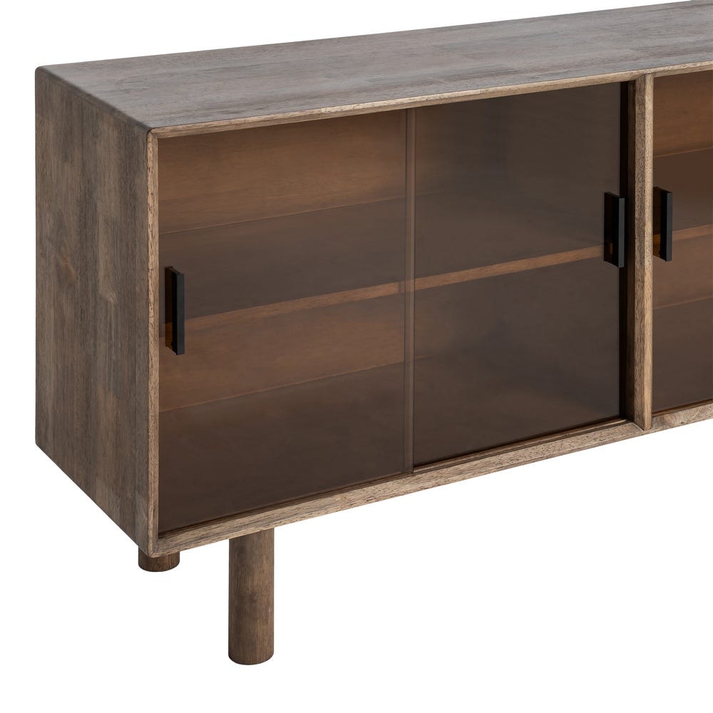 Aparador Marrón Madera-Cristal 160 x 46 x 80 cm - Imagen 5