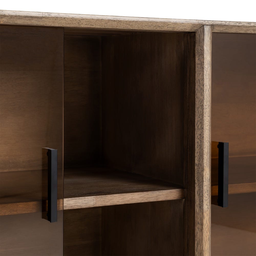 Aparador Marrón Madera-Cristal 160 x 46 x 80 cm - Imagen 8