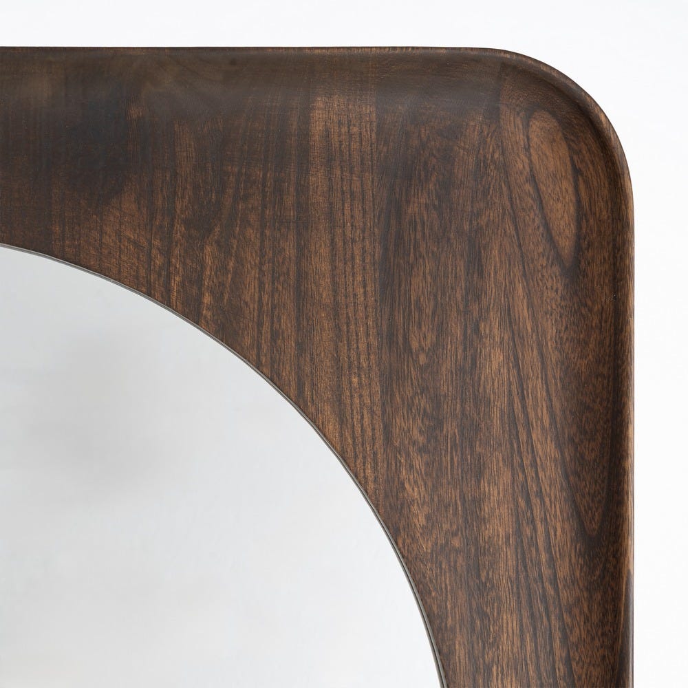 Espejo Nogal Madera Paulonia Decoración 80 x 4 x 80 cm - Imagen 3
