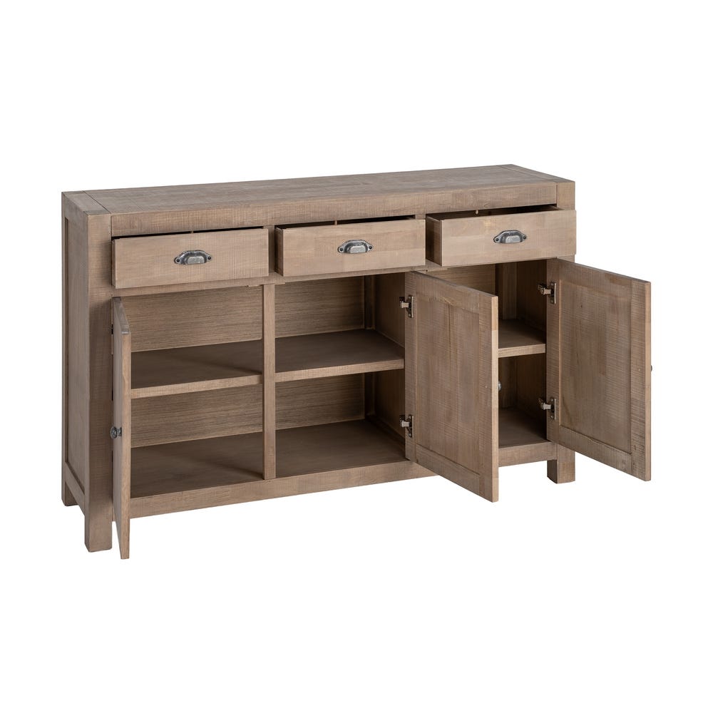 Aparador Natural Madera De Pino 140 x 40 x 86,50 cm - Imagen 3
