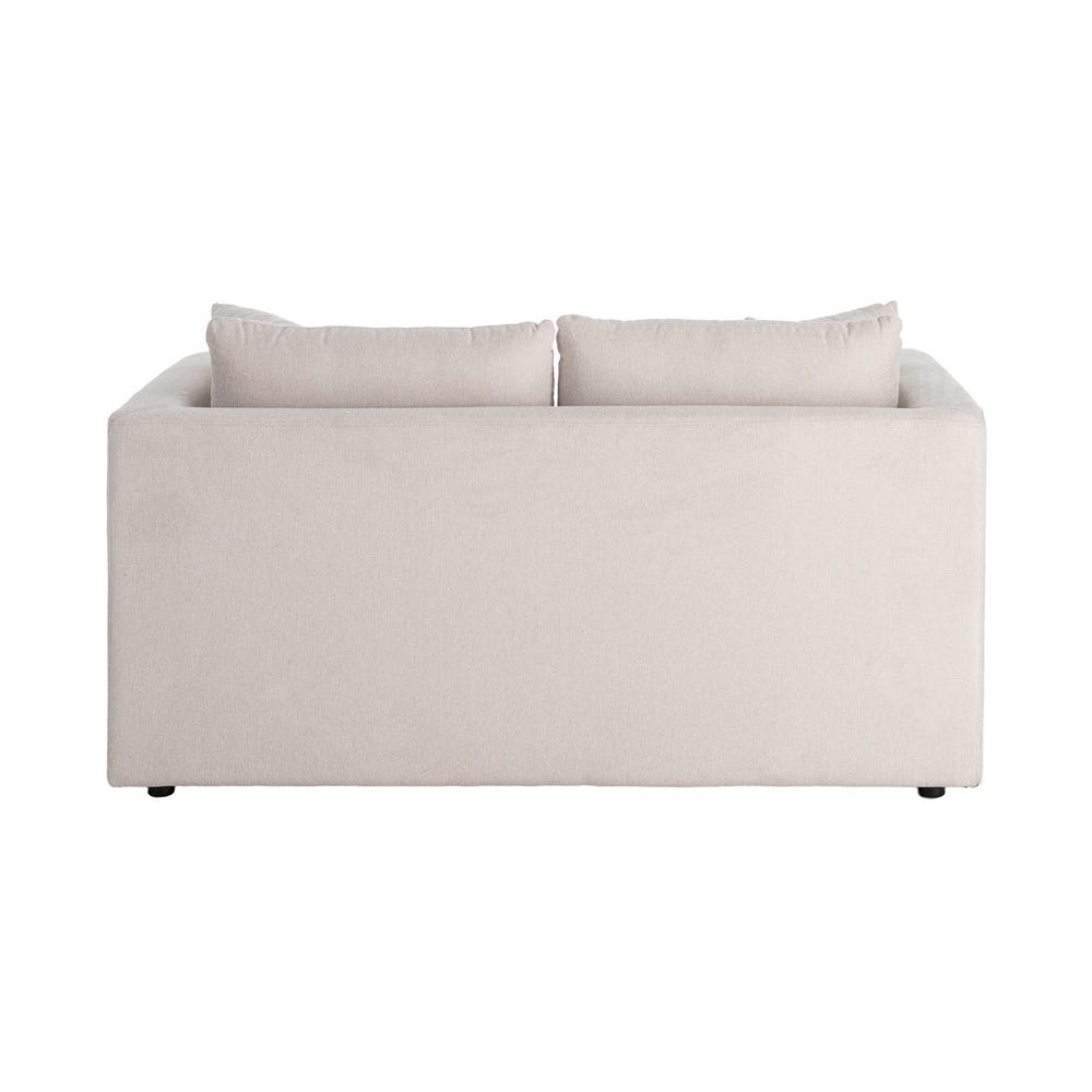 Sofá 2 Plazas Crema Tejido-Madera 165 x 96 x 86 cm - Imagen 4