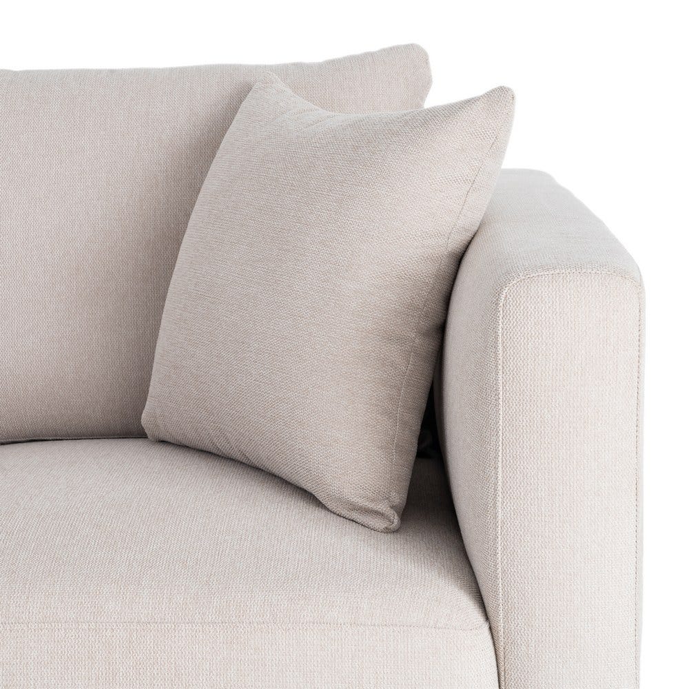Sofá 2 Plazas Crema Tejido-Madera 165 x 96 x 86 cm - Imagen 10