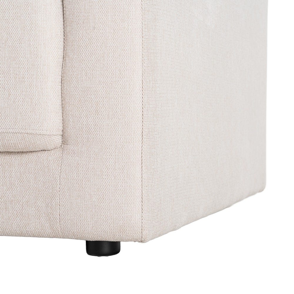 Sofá 2 Plazas Crema Tejido-Madera 165 x 96 x 86 cm - Imagen 11