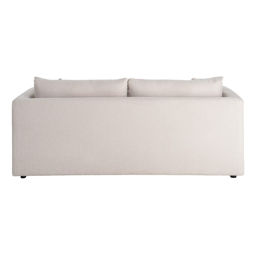Sofá 3 Plazas Crema Tejido-Madera 210 x 96 x 86 cm - Imagen 4