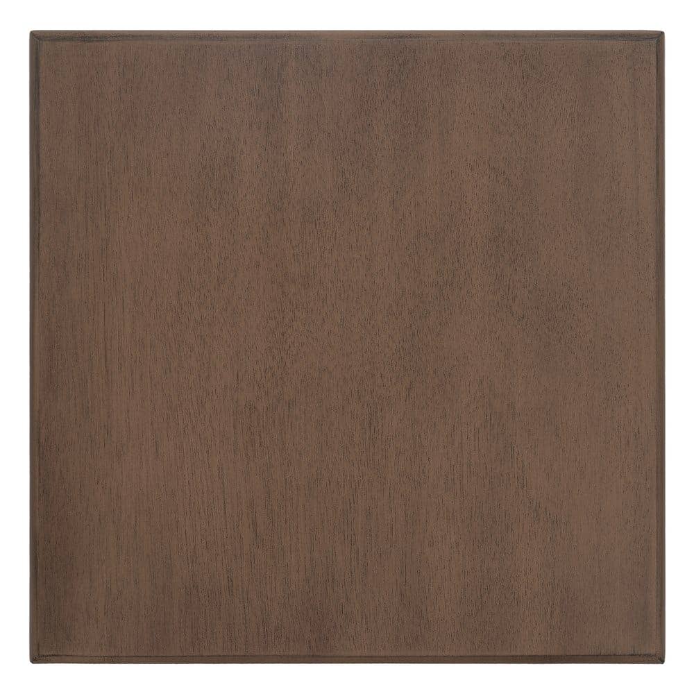 Mesa Auxiliar Cuadrada de Madera Marrón 71 cm - Elegante y Funcional para Espacios Pequeños con Almacenaje Adicional - Imagen 9