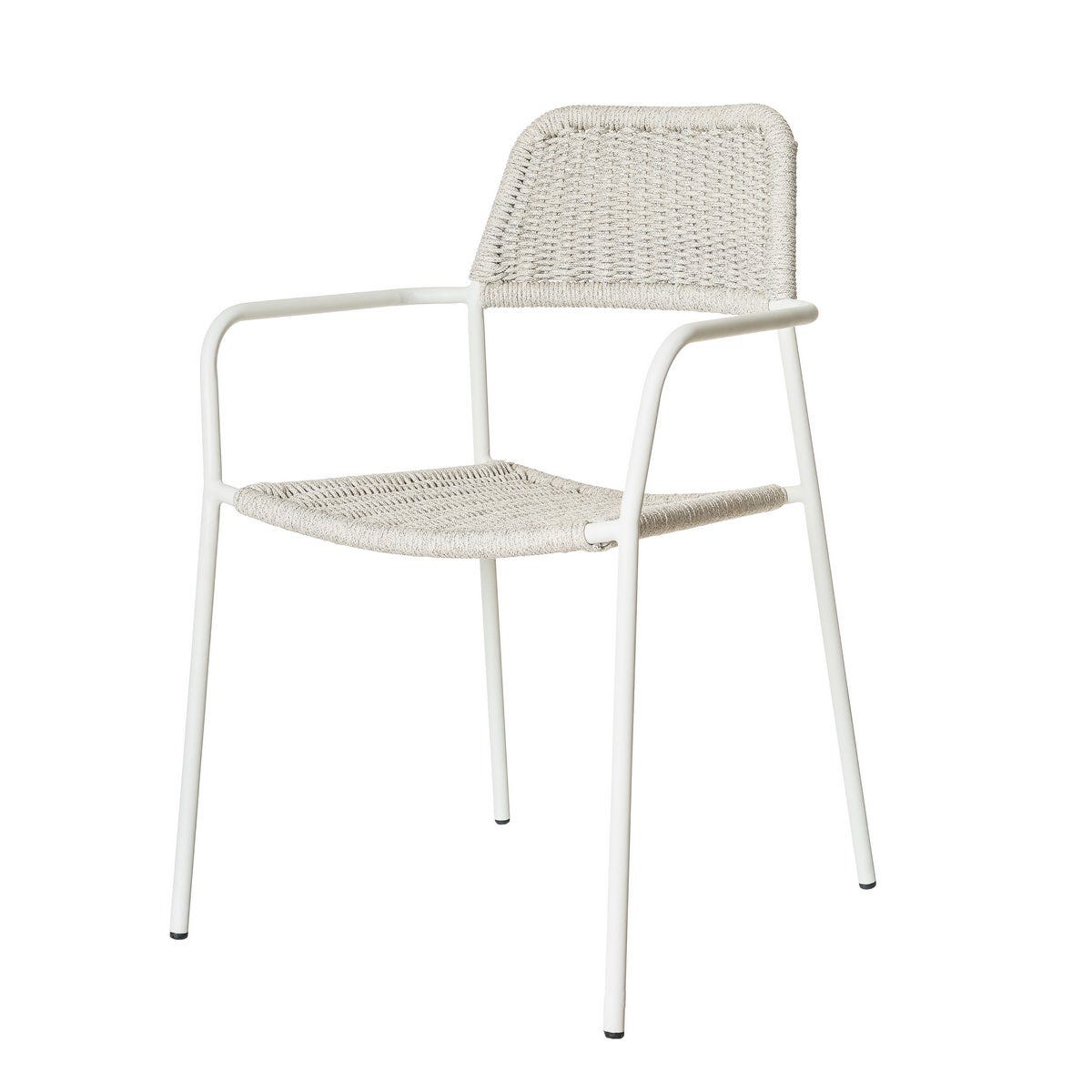 Silla Apilable Milos | Estructura Blanca / Asiento Gris - Imagen 5
