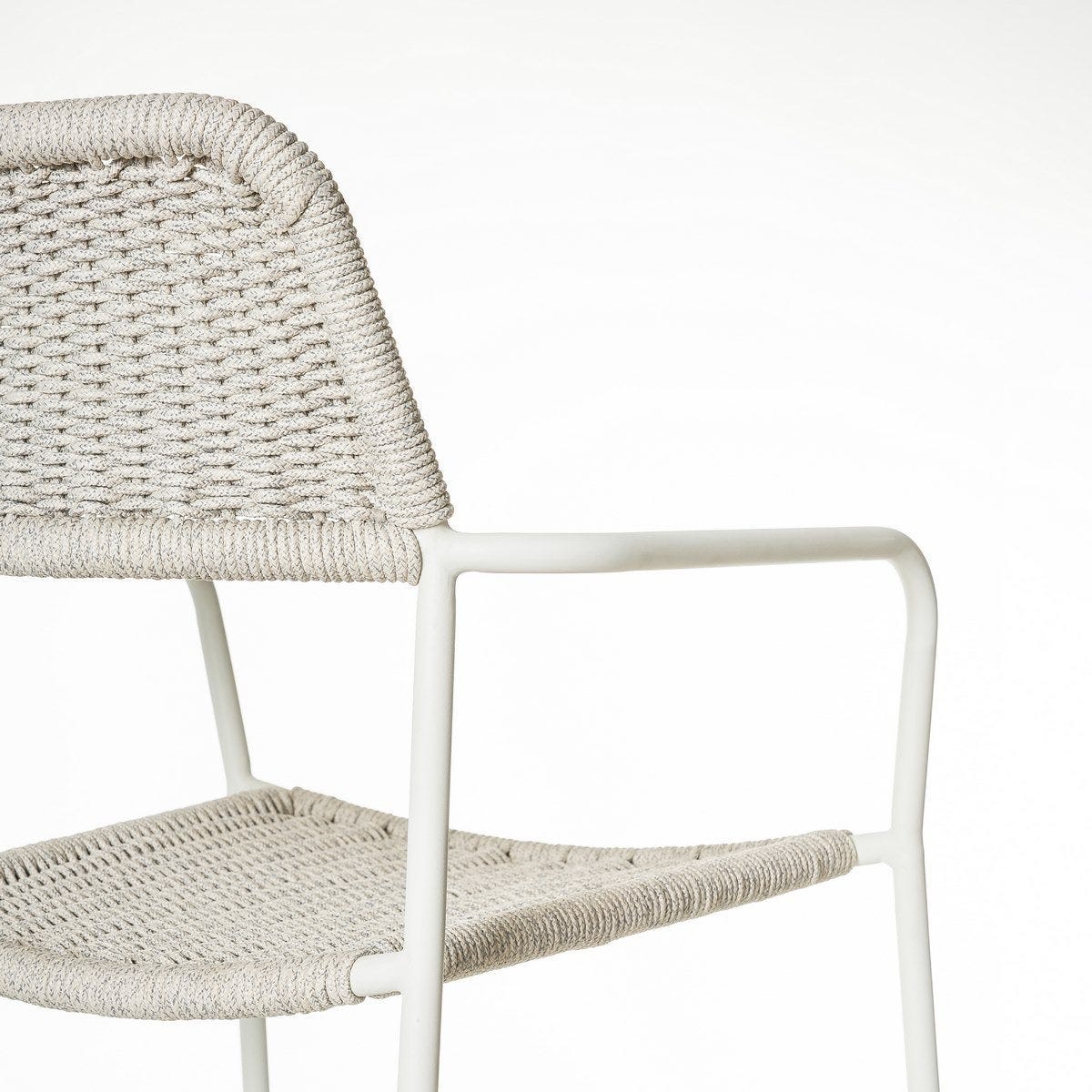 Silla Apilable Milos | Estructura Blanca / Asiento Gris - Imagen 7