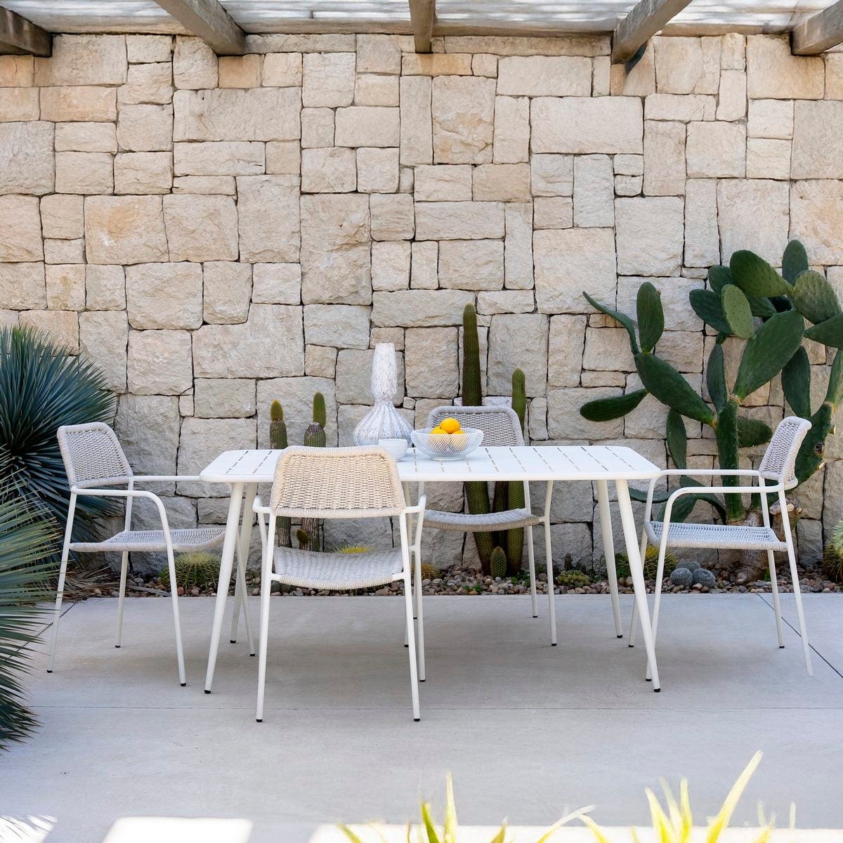 Silla Apilable Milos | Estructura Blanca / Asiento Gris - Imagen 10