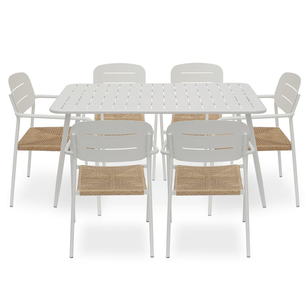 Pack x2 Mesas de Comedor Pankow | Diseño Nórdico Color Blanco - 150 cm - Imagen 5