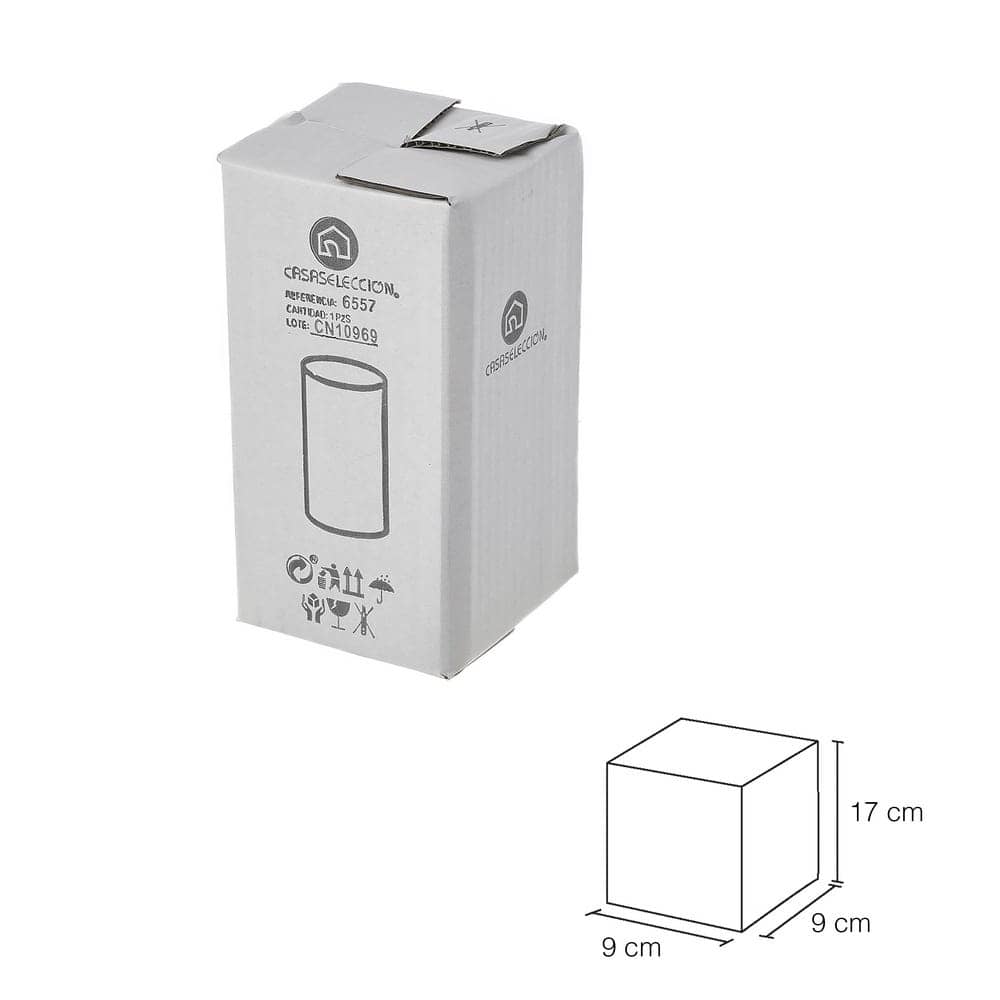 Jarrón Cilíndrico de Vidrio 560 ml - 8x8x15 cm - Imagen 5