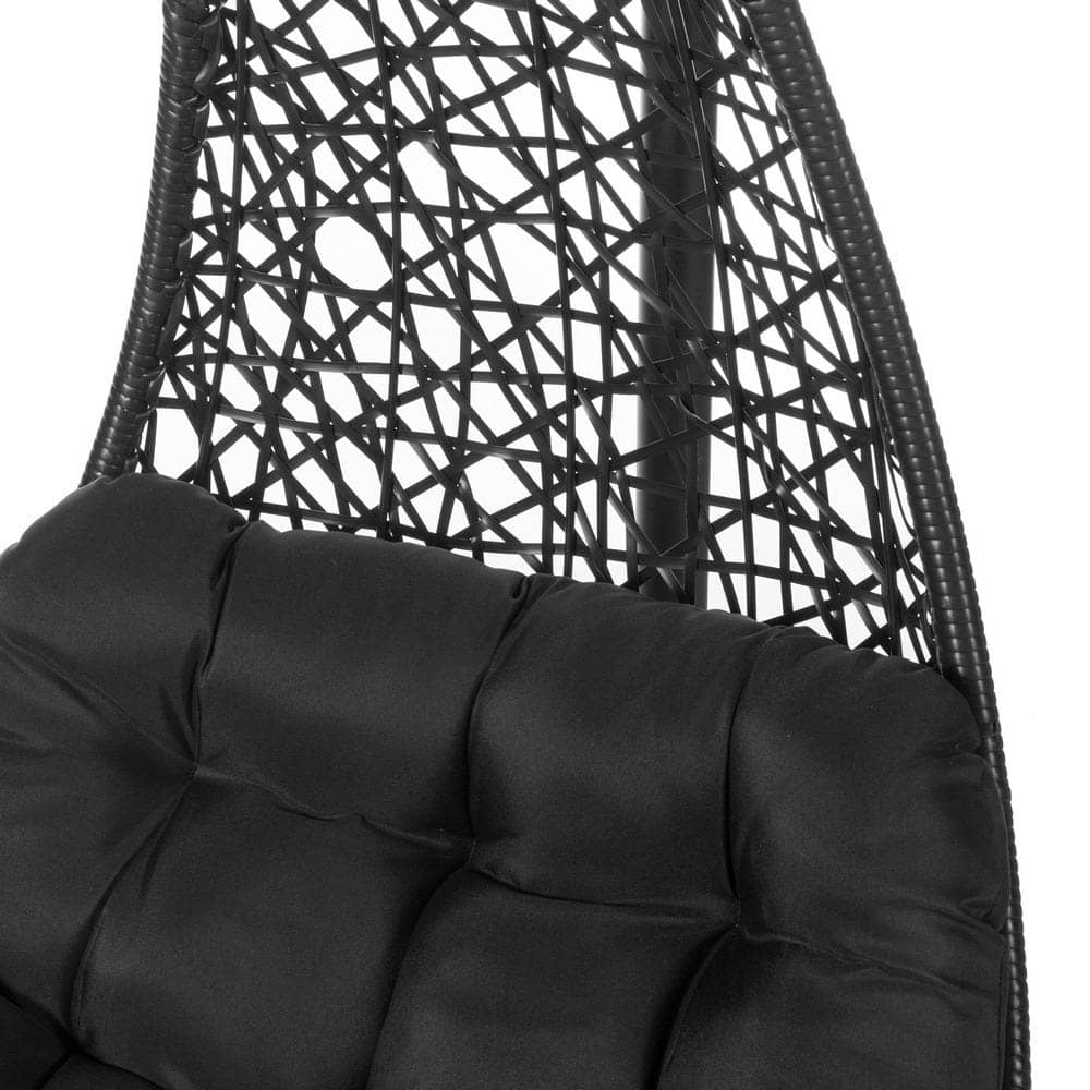 Silla Colgante LÁGRIMA Dido con Mástil Negro | Balancín de Jardín - 104 cm - Imagen 4