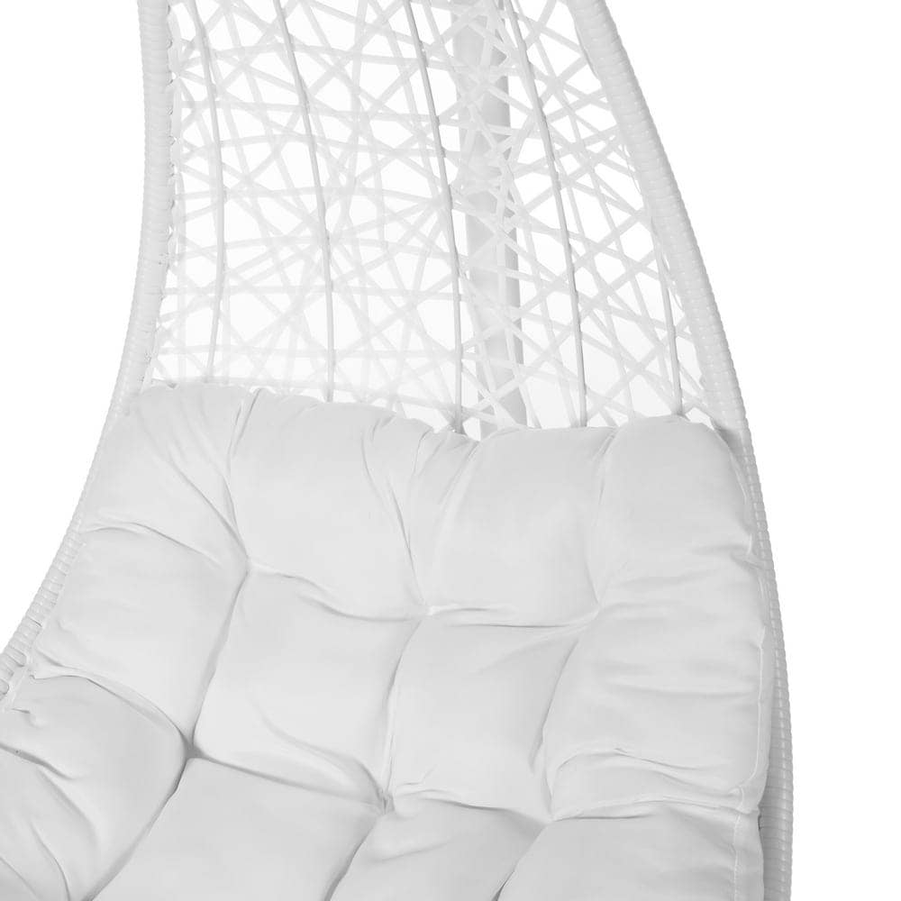 Silla Colgante LÁGRIMA Dido con Mástil Blanco | Balancín de Jardín - 104 cm - Imagen 3