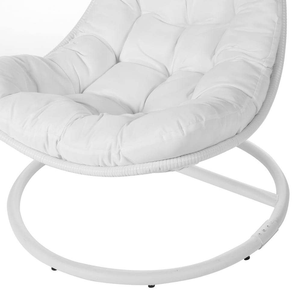 Silla Colgante LÁGRIMA Dido con Mástil Blanco | Balancín de Jardín - 104 cm - Imagen 4