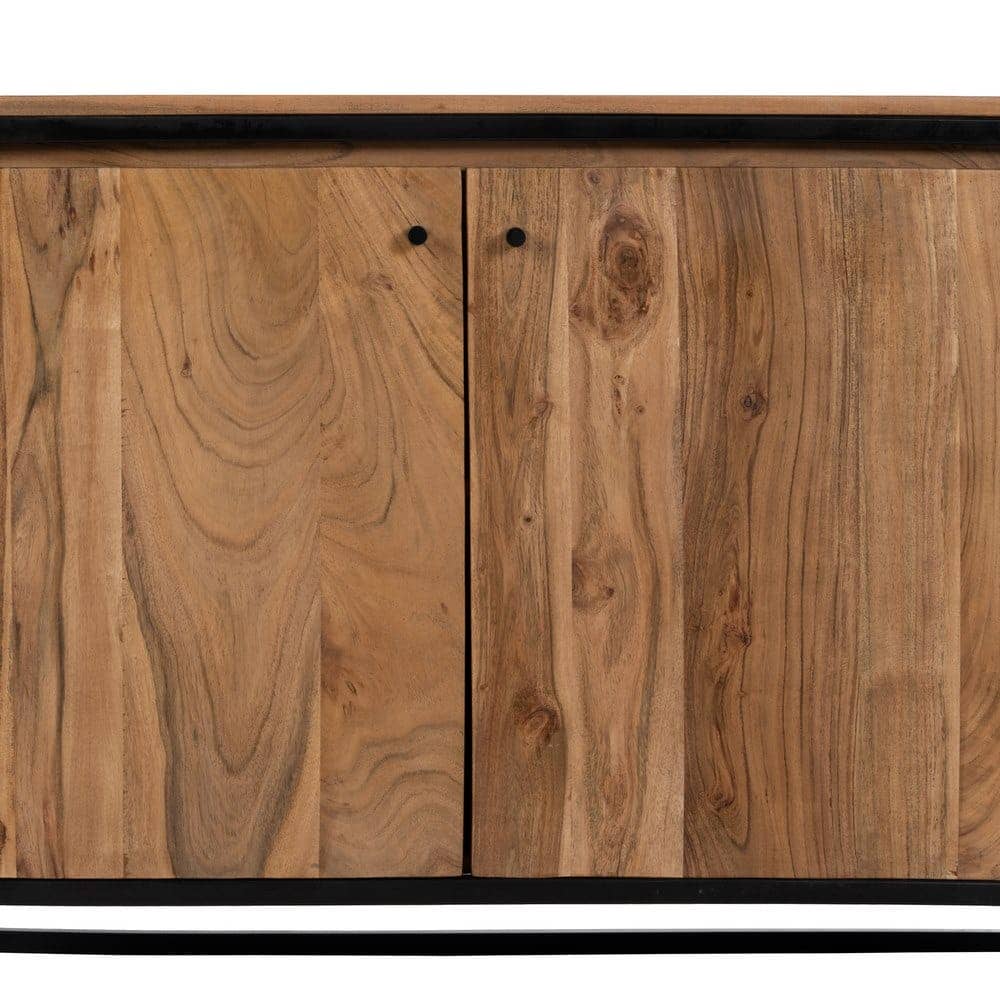Aparador de Madera y Metal para Salón de Diseño Industrial - 175 cm, Acabado Natural y Estilo Moderno - Imagen 5