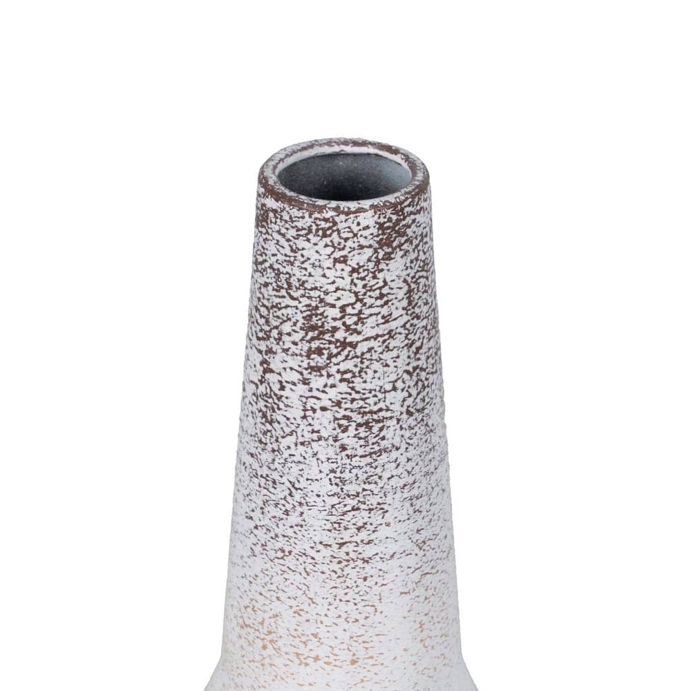 Botella Decorativa de Metal Blanco Rozado - 50,5 cm, Ideal para Decoración de Interiores - Imagen 3