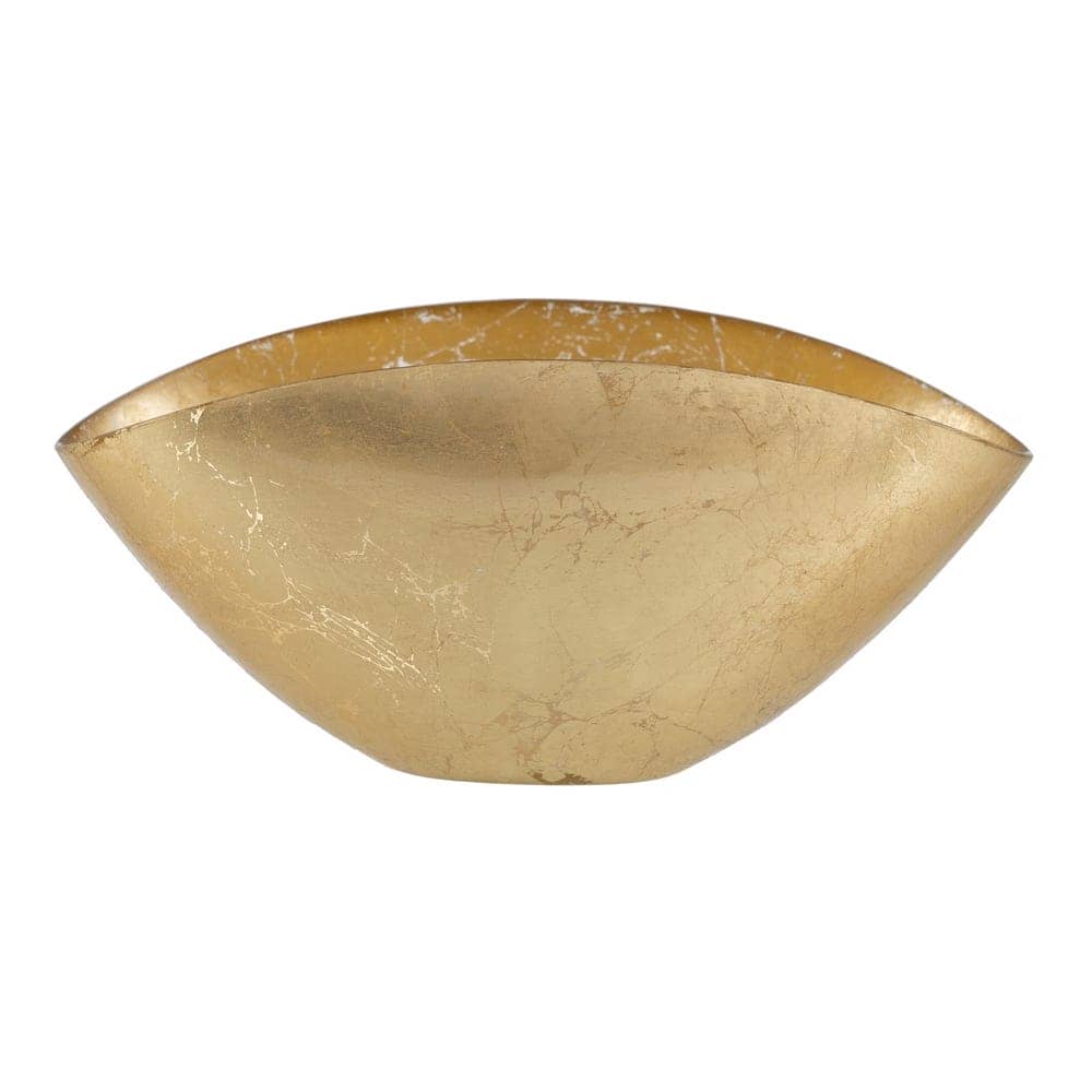 Bowl Decorativo de Cristal Dorado de 28 cm - Hecho a Mano en Vidrio Soda-Lime, Ideal para Decoración y Almacenamiento - Imagen 3