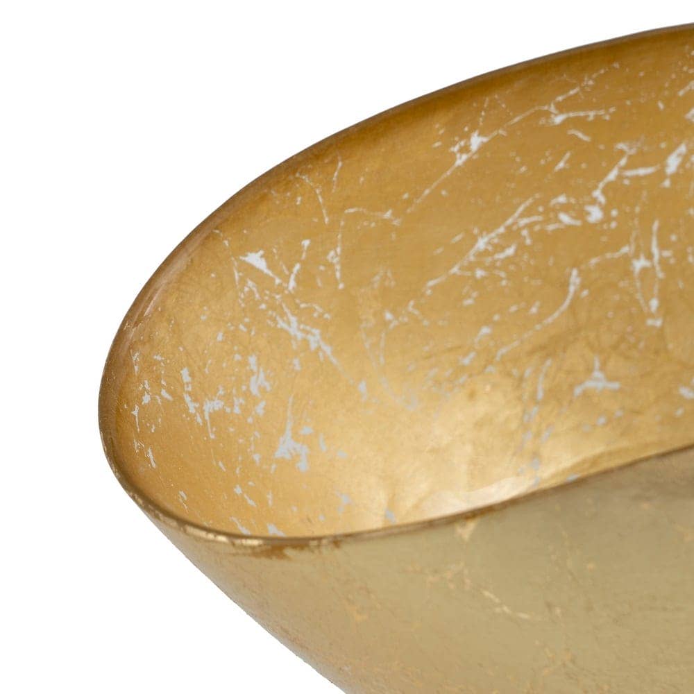 Bowl Decorativo de Cristal Dorado de 28 cm - Hecho a Mano en Vidrio Soda-Lime, Ideal para Decoración y Almacenamiento - Imagen 5