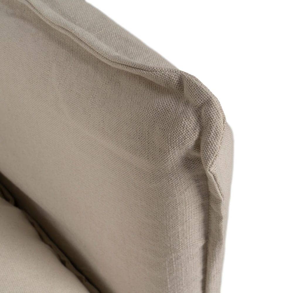 Chaise Longue Izquierda en Crema y Madera de Pino 160 cm - Sofisticación y Confort para tu Salón, Desenfundable y Ergonómica - Imagen 9