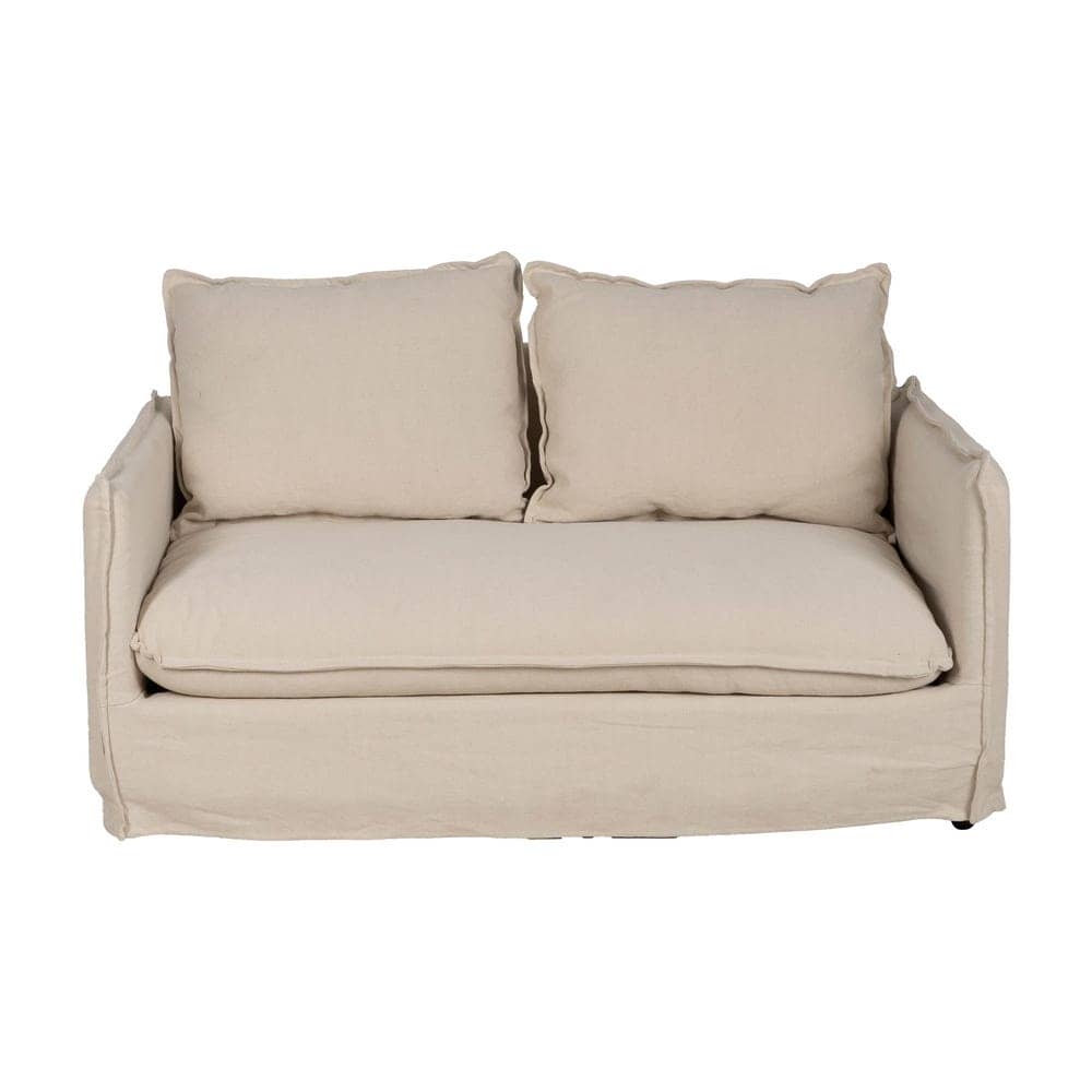 Chaise Longue Izquierda en Crema y Madera de Pino 160 cm - Sofisticación y Confort para tu Salón, Desenfundable y Ergonómica - Imagen 2
