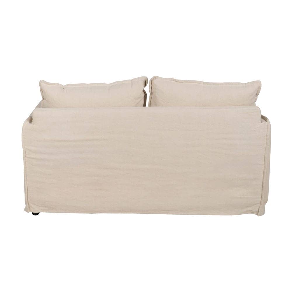 Chaise Longue Izquierda en Crema y Madera de Pino 160 cm - Sofisticación y Confort para tu Salón, Desenfundable y Ergonómica - Imagen 3