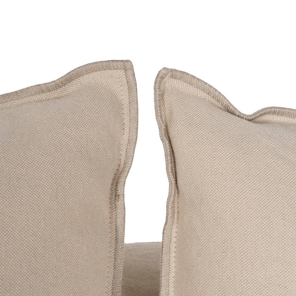 Chaise-Lounge Crema de 300 cm en Tejido y Madera - Elegancia y Confort para tu Salón, Desenfundable y Ergonomía Ideal - Imagen 8