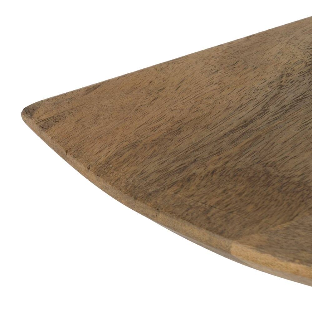Consola de Madera de Mango con Detalles Modernos - 120 cm, Estilo Elegante y Acabado en Color Miel, Patitas de Hierro Negro - Imagen 2