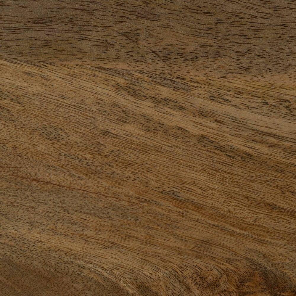 Consola de Madera de Mango con Detalles Modernos - 120 cm, Estilo Elegante y Acabado en Color Miel, Patitas de Hierro Negro - Imagen 3