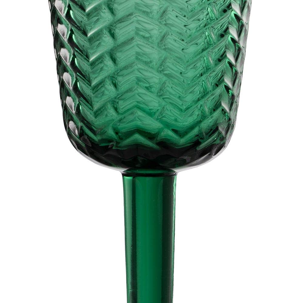 Set 6 Copas Verde Cristal Decorativas de 17 cm - Cristal Soda-Lime, Apto para Lavavajillas, 280ml - Imagen 3