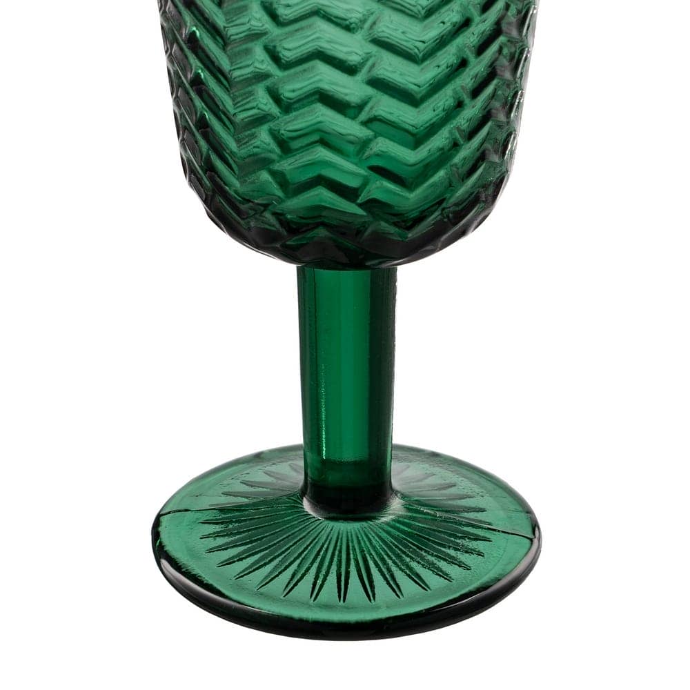 Set 6 Copas Verde Cristal Decorativas de 17 cm - Cristal Soda-Lime, Apto para Lavavajillas, 280ml - Imagen 4