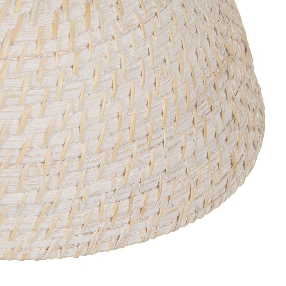 Cubre Alimentos Blanco de Fibra Natural de 18 cm - Elegante y Ecológico en Ratán y Bambú - Imagen 5