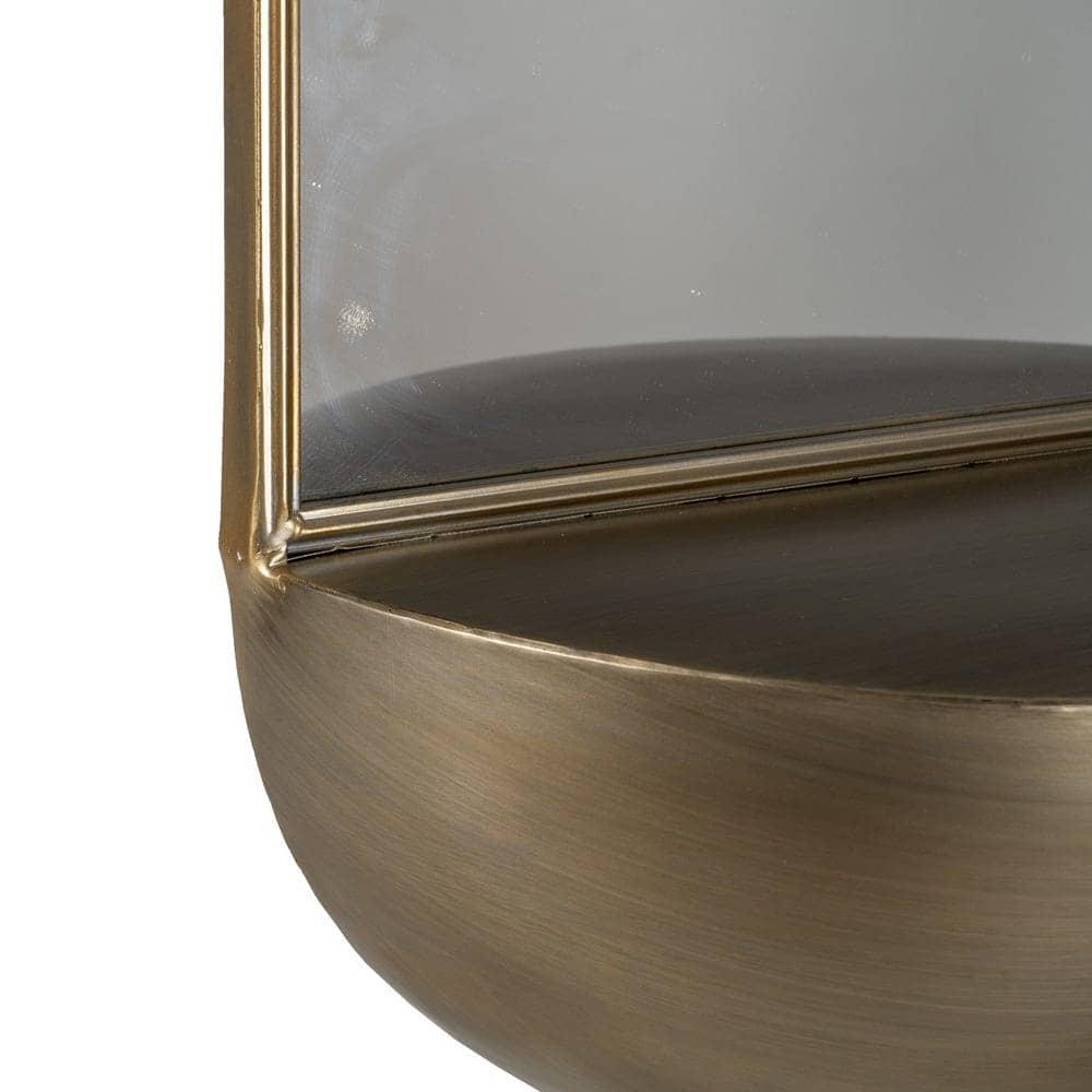 Espejo con Estante en Metal Dorado de 37 cm - Elegancia y Funcionalidad para Decorar tu Hogar - Imagen 8