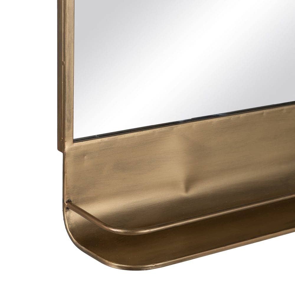 Espejo con Estante de Metal Dorado Vintage 65 cm - Elegancia y Funcionalidad para tu Hogar - Imagen 8