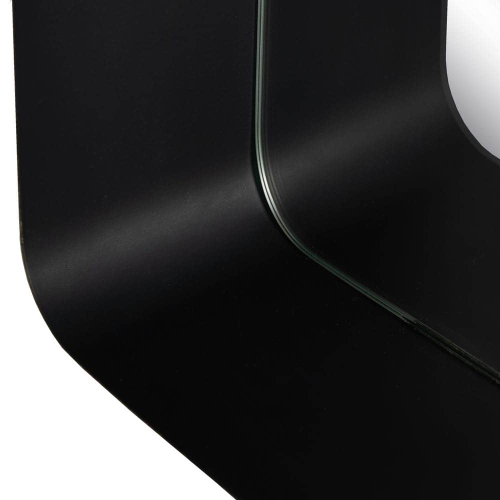 Espejo Moderno con Estante en Metal Negro y Oro de 20 cm - Diseño Elegante y Funcional para Decorar tu Hogar - Imagen 7
