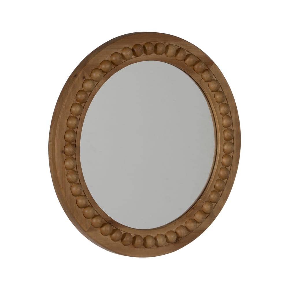 Espejo de Madera Natural de Abeto 50 cm con Gancho Incluido - Decoración Elegante para Tu Hogar - Imagen 2