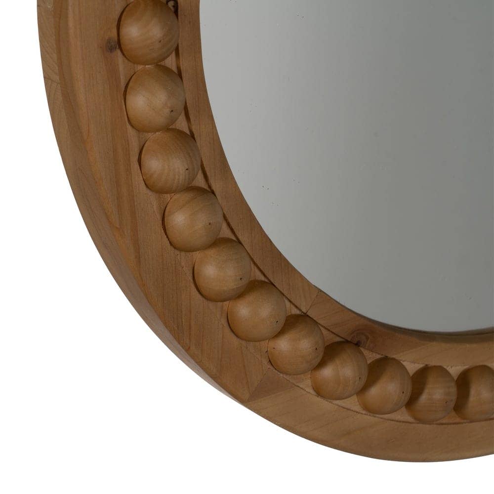 Espejo de Madera Natural de Abeto 50 cm con Gancho Incluido - Decoración Elegante para Tu Hogar - Imagen 5