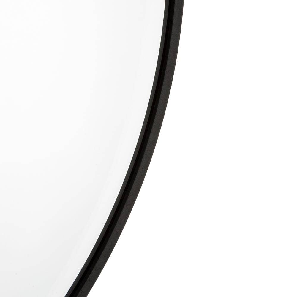 Espejo Decorativo Moderno con Marco Negro de 100 cm - Ideal para Salones y Recibidores, Diseño Elegante y Sofisticado - Imagen 4