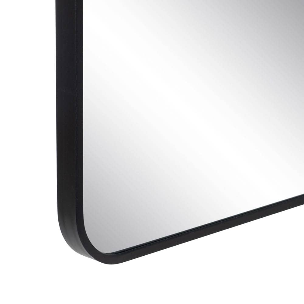 Espejo Decorativo Moderno de Aluminio y Cristal Negro 101 cm - Diseño Elegante y Funcional para Hogar y Oficina - Imagen 5